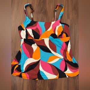 Lands' End Multicolor Tankini Top